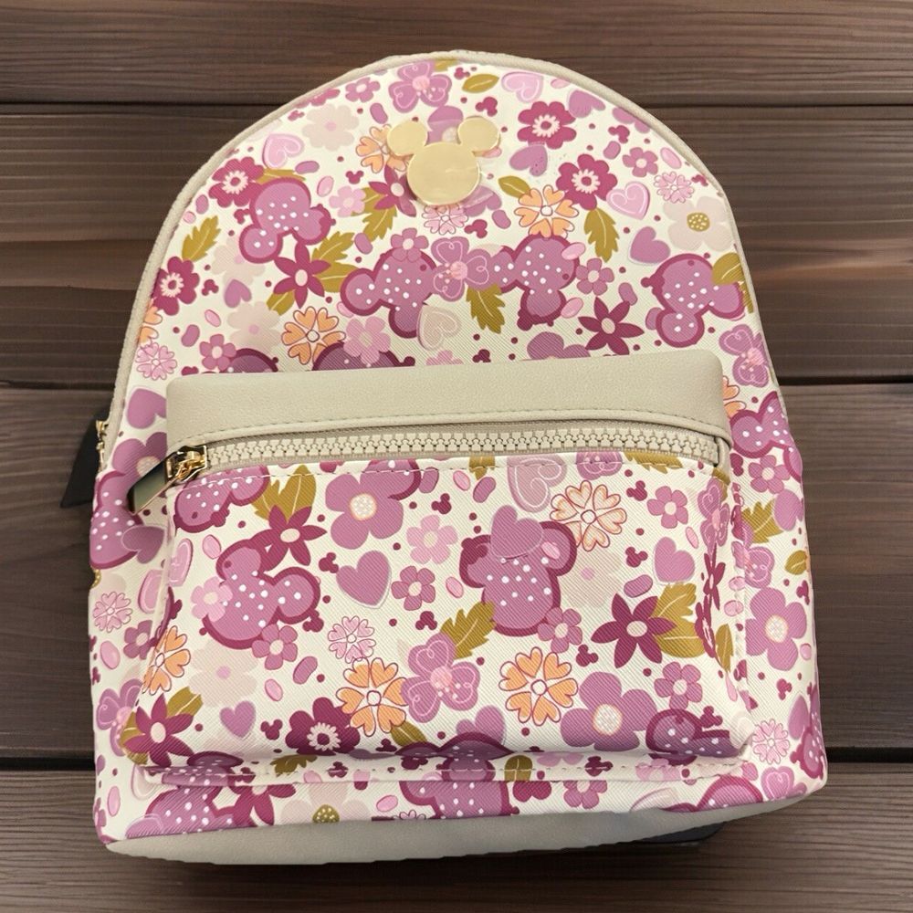 Bioworld‎ Disney Mickey Mouse Floral Mini Backpack NEW